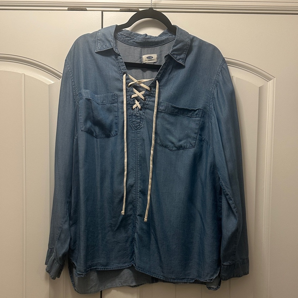 Blue Denim Top- XL